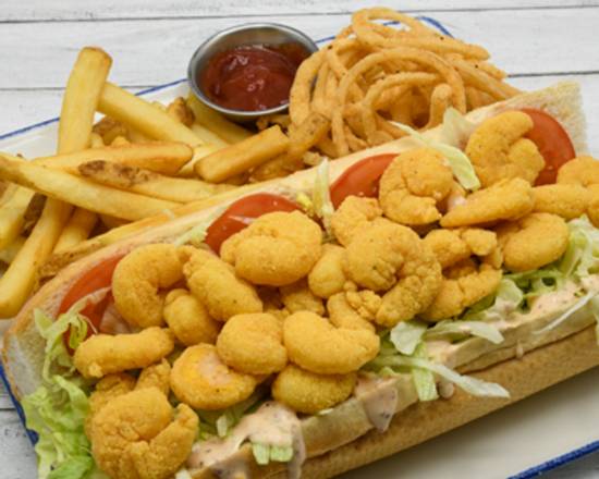 Order Po-Boy, Shrimp food online from Landry Seafood House store, San Antonio on bringmethat.com