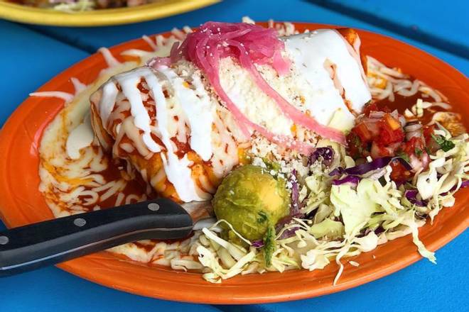 Order El Jefe Burrito  food online from Salvador Mollys store, Portland on bringmethat.com