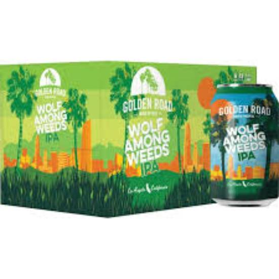 Order GOLDEN ROAD WOLF AMONG WEEDS 6PK CAN food online from Duke Liquor & Jr. Market store, Los Angeles on bringmethat.com