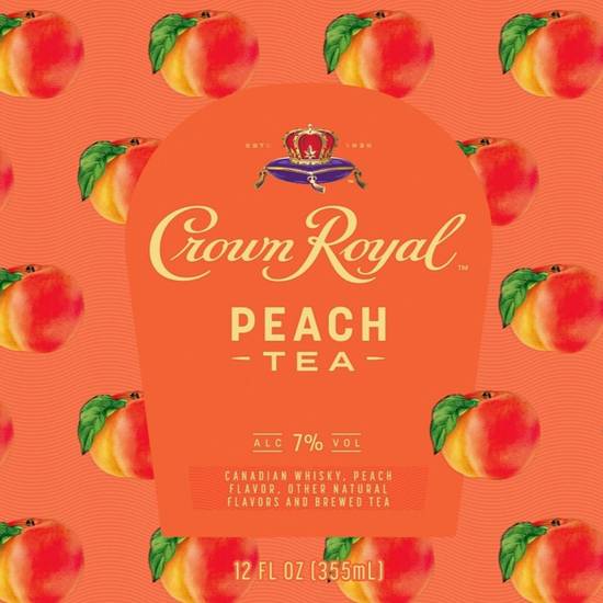 Order Crown Peach tea cocktails 4PCK CANS 7% ABV food online from Princess Liquors store, Port Saint Lucie on bringmethat.com