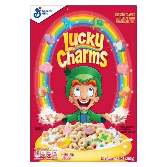 Order General Mills Lucky Charms with Magical Marshmallows Cereal 10.5oz food online from Everyday Needs by Gopuff store, Baton Rouge on bringmethat.com