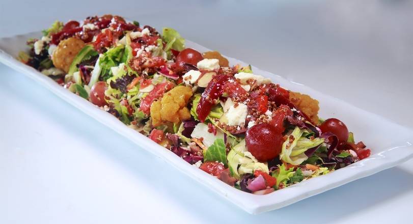 Order Super Greens Mediterranean Salad** food online from F2o Fresh to Order store, Johns Creek on bringmethat.com