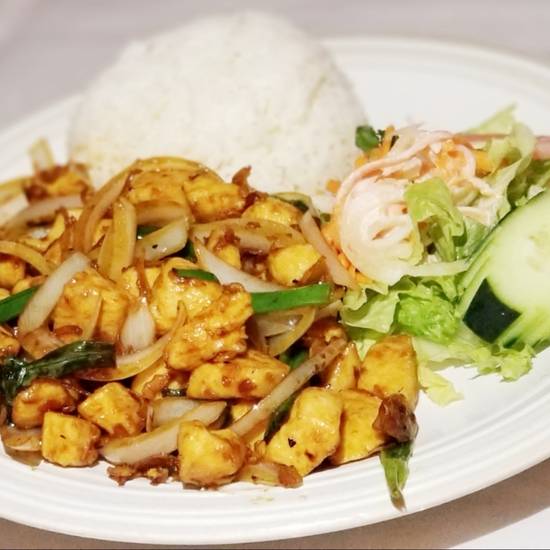 Order C9. Stir Fried Shrimp & Chicken Combo  food online from Saigon Noodle & Grill store, Orlando on bringmethat.com