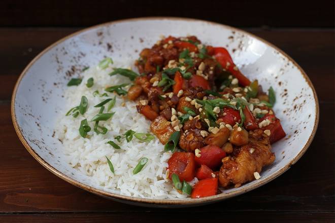 Order Kung Pao Bowl food online from Lazy Dog Restaurant & Bar store, Addison on bringmethat.com
