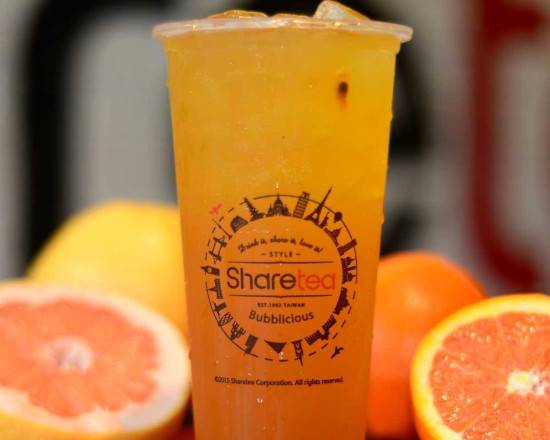 Order Passion Fruit, Orange and Grapefruit Tea food online from Sharetea store, Oklahoma City on bringmethat.com