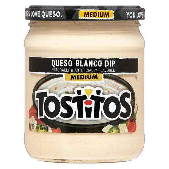 Order Tostitos Medium Queso Blanco Dip 15oz food online from Everyday Needs by Gopuff store, Baton Rouge on bringmethat.com