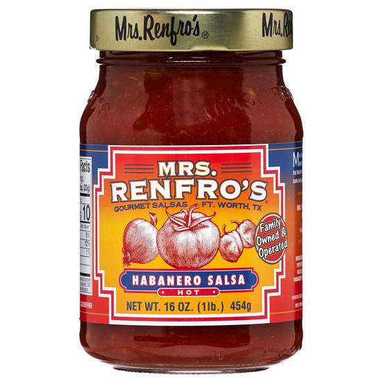 Order Mrs. Renfro's Habanero Salsa 16oz food online from Everyday Needs by Gopuff store, Stockton on bringmethat.com