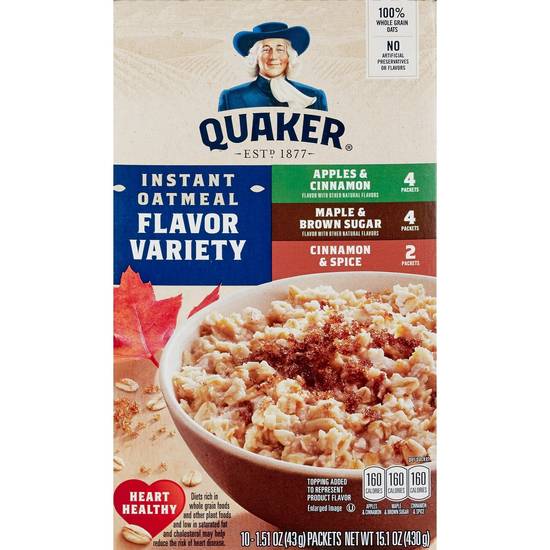 Order Quaker Instant Oatmeal Flavor Variety food online from Cvs store, SUNNYVALE on bringmethat.com