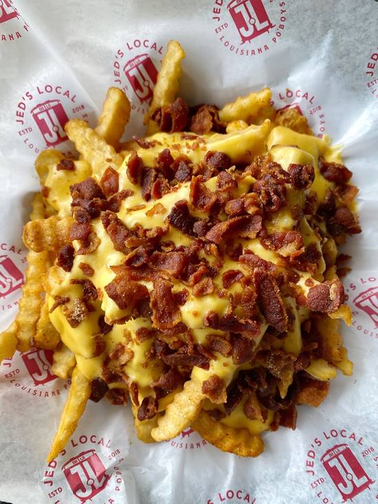 Order BACON CHEESE FRIES food online from Jed Local Louisiana Poboys store, Baton Rouge on bringmethat.com