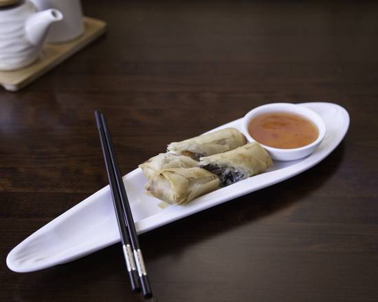 Order Crispy Duck Spring Rolls food online from Shanghai Dumpling House store, Asheville on bringmethat.com