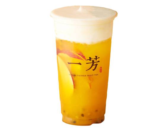 Order Cheese Creamer Mango Fruit-Tea 芝士奶蓋芒果水果茶 food online from Yifang Taiwan Fruit Tea store, SF on bringmethat.com