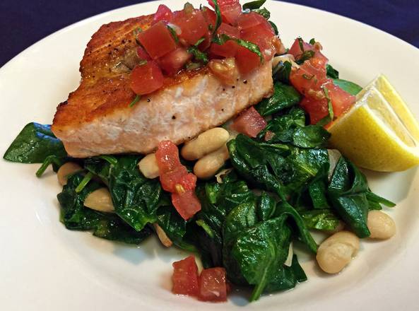 Order Salmon alla Griglia (550 Calories) food online from Eddie's Italian Eatery store, Claremont on bringmethat.com