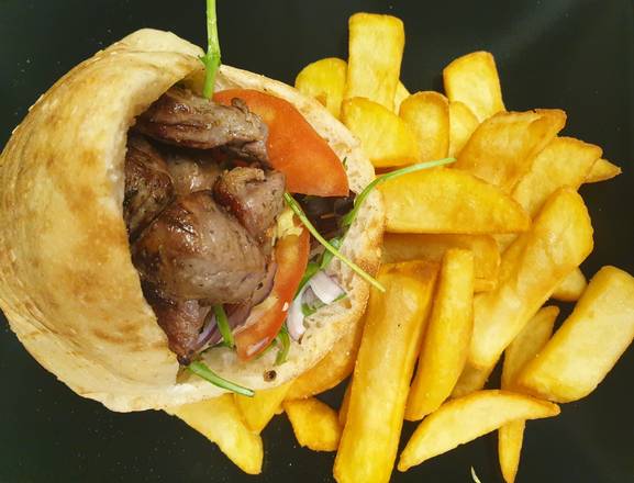 Sandwich brochette d'agneau