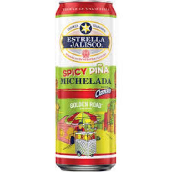 Order ESTRELLA JALISCO MICHELADA SPICY piña 25oz CAN food online from Duke Liquor & Jr. Market store, Los Angeles on bringmethat.com