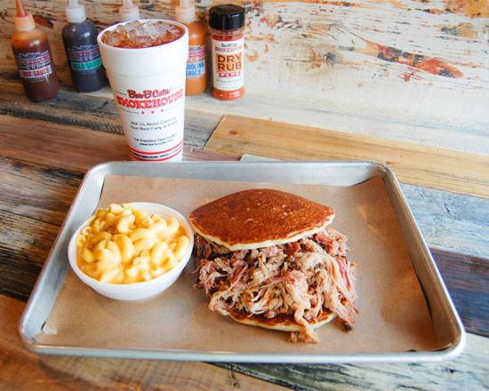 Order BBQ Pork On Cornbread Sandwich Meal food online from Bar-b-Cutie store, Nashville on bringmethat.com