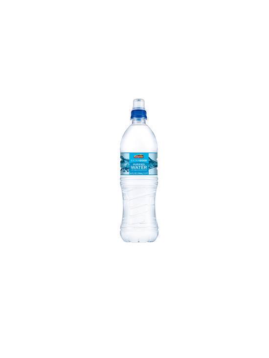 Order ExtraMile Purified Water 24 OZ Bottle food online from Chevron Extramile store, San Francisco on bringmethat.com