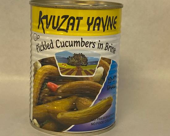 Order Kvuzat Yavne Small Cucumbers in Brine (19 oz) food online from Mr. Kosher store, Encino on bringmethat.com