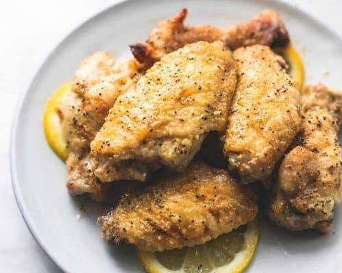 Order Lemon Pepper Wing Plate (8 pcs) food online from Da White House Food Truck store, New Orleans on bringmethat.com