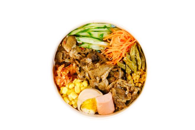 Order Cumin Lamb Bento  孜然羊肉盖饭 food online from Meandcrepe store, Rowland Heights on bringmethat.com