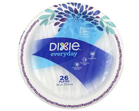Order Dixie Everyday Plates (26 ct) food online from Bay Supermarket store, Miami Beach on bringmethat.com