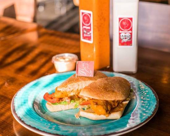 Order The Burger food online from The Port Of Peri Peri store, Fremont on bringmethat.com