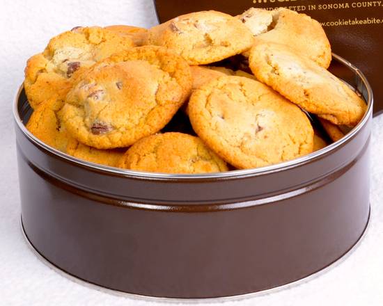 Order Classic Chocolate Chip Tin (25 pcs) food online from Cookie...take a bite store, Santa Rosa on bringmethat.com