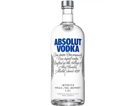 Order Absolut, 1.75L vodka (40.0% ABV) food online from Xtra Liquors & Wines store, WEST MIAMI on bringmethat.com