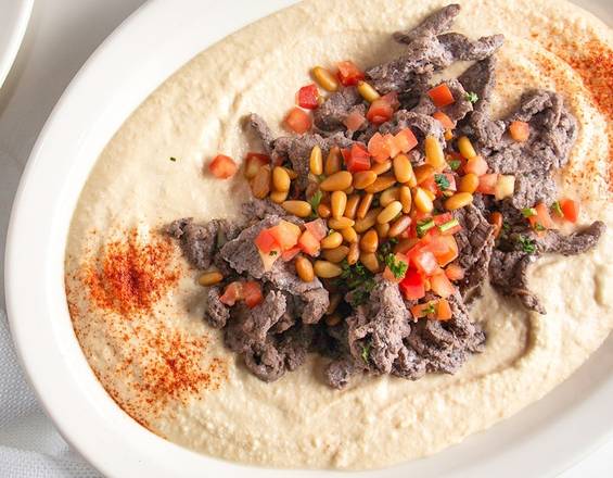 Order Hummus Shawarma Plate food online from Aladdin's Eatery store, Pittsburgh on bringmethat.com