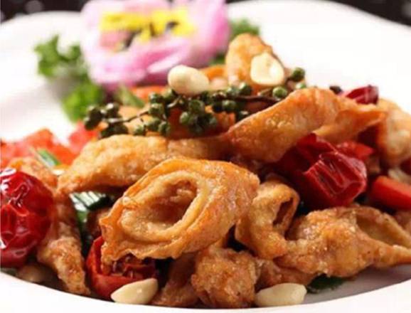 Order 5.6 Sauteed Pork Intestines干煸肥肠 food online from Shandong Bao House store, Seattle on bringmethat.com