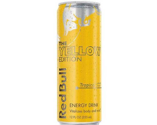 Order Red Bull Yellow Edition, 8oz energy drink food online from Golden Ox Liquors store, Saint Augustine on bringmethat.com
