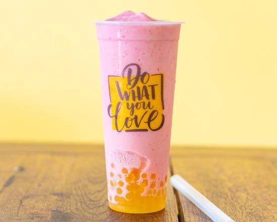 Order Strawberry Boba Smoothie food online from Boba Lounge store, Oldsmar on bringmethat.com