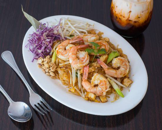 Order Pad Thai with Shrimp food online from Thai Society store, Encinitas on bringmethat.com