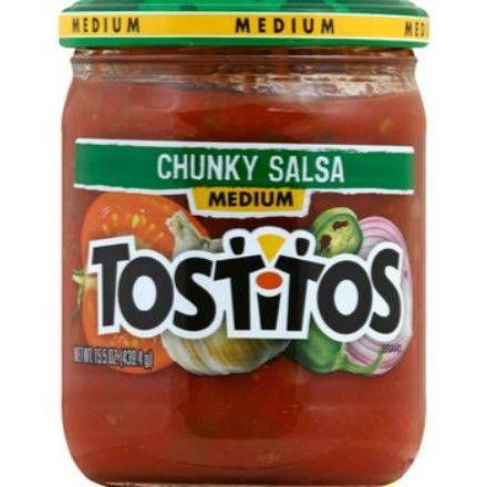 Order Tostitos Chunky Salsa Medium (15.5 oz) food online from The Hangover Shop by Vita Coco store, Miami on bringmethat.com