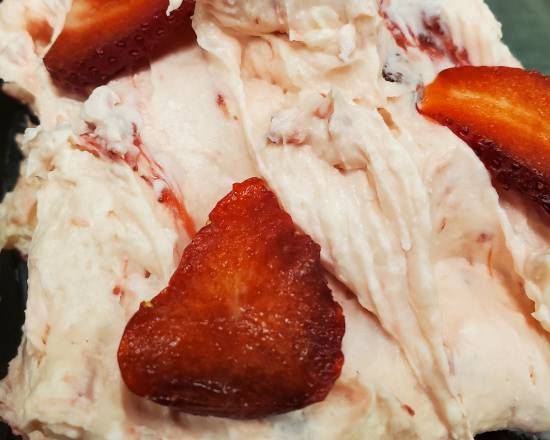 Order Strawberry Cream Cheese (1/2 LB) food online from Long Island Bagel Cafe store, Scarsdale on bringmethat.com