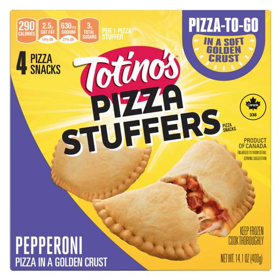 Order Totino's Frozen Pizza Stuffers Pepperoni 4ct 14.1oz food online from Everyday Needs by Gopuff store, Tampa on bringmethat.com