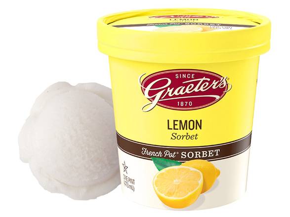 Order Lemon Sorbet Pint food online from Graeter Ice Cream store, Fort Thomas on bringmethat.com