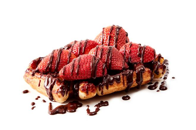 Order Strawberry Glamour Waffle food online from Zinneken Belgian Waffles store, Glastonbury on bringmethat.com