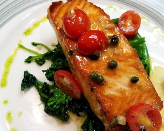 Order Salmone Griglia food online from Osteria Saporino store, Lower Moreland Township on bringmethat.com