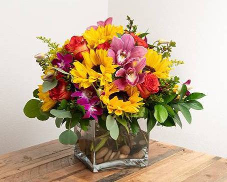 Order Celebration Arrangement in a Vase food online from @flowers Brier Creek store, Raleigh on bringmethat.com