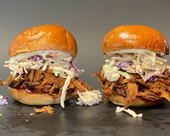 Order 2 Pulled Pork Sliders food online from Toxic Burger store, Eugene on bringmethat.com