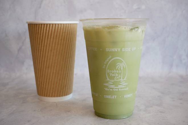 Order Iced Matcha Green Tea Latte food online from Broken Yolk Cafe store, San Marcos on bringmethat.com