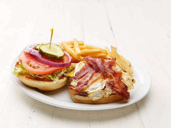 Order BREAKFAST BURGER food online from Gator's Dockside store, Gainesville on bringmethat.com