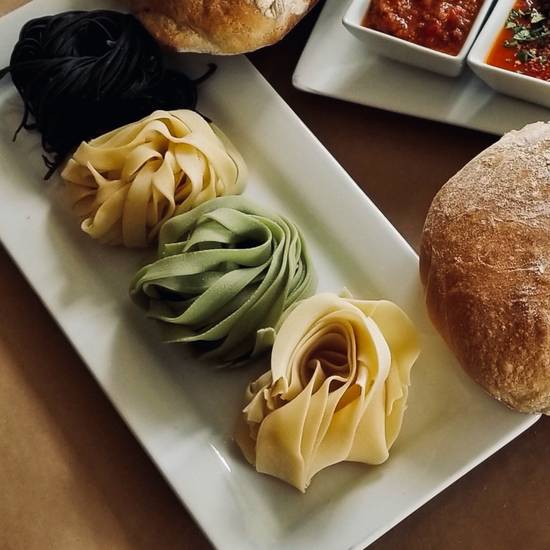 Order Black Squid Ink Tagliolini food online from Il Capriccio on Vermont store, Los Angeles on bringmethat.com