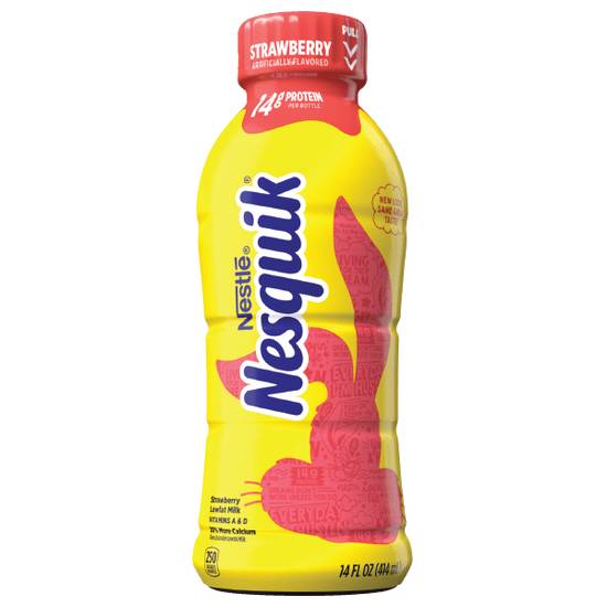 Order Nesquik Strawberry Lowfat Milk 14oz food online from Casey's store, Ramsey on bringmethat.com