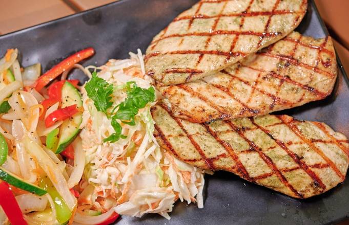 Order Grilled Chicken Platter food online from Holy Schnitzel store, Aventura on bringmethat.com