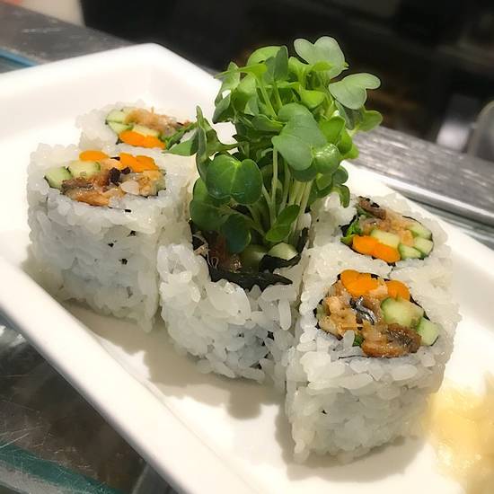 Order Salmon Skin Cut Roll food online from K-ZO Restaurant store, Culver City on bringmethat.com