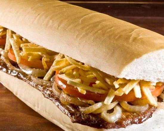 Order Steak Sandwich (Pan con Bistec) food online from Sandy's Cuban Cafe store, Naples on bringmethat.com