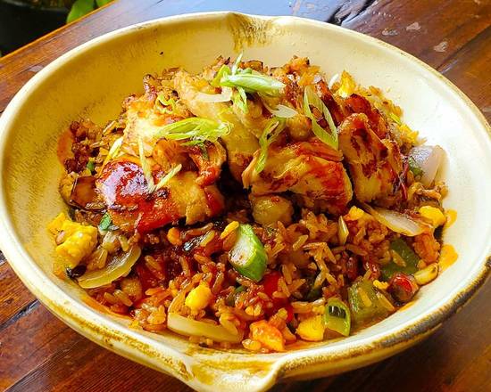 Order Bourbon Bacon Fried Rice food online from Pinwheel Garden store, Jersey City on bringmethat.com