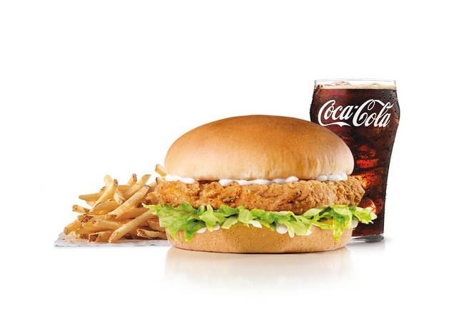 Order Spicy Chicken Sandwich Combo food online from Carl's Jr. store, Eureka on bringmethat.com