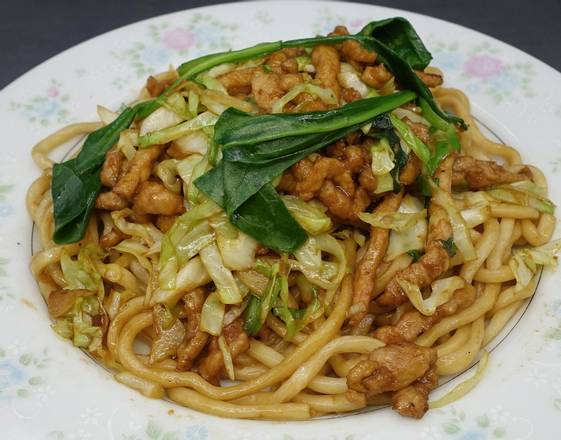 Order 519.Fried Shanghai Fat Noodles 上海粗炒面 food online from China Chalet store, Florham Park on bringmethat.com